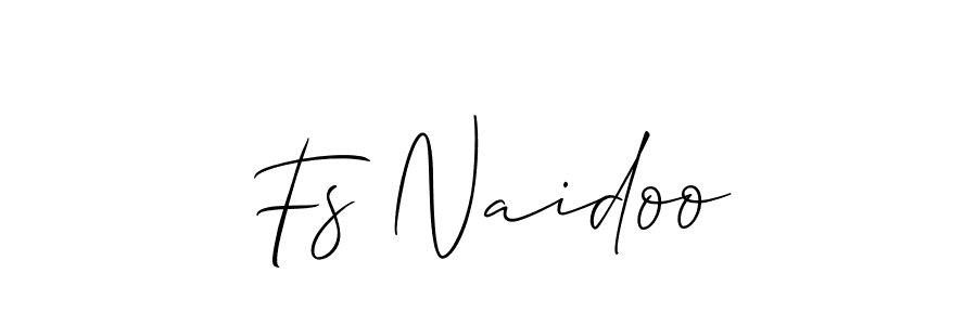 Make a beautiful signature design for name Fs Naidoo. With this signature (Allison_Script) style, you can create a handwritten signature for free. Fs Naidoo signature style 2 images and pictures png