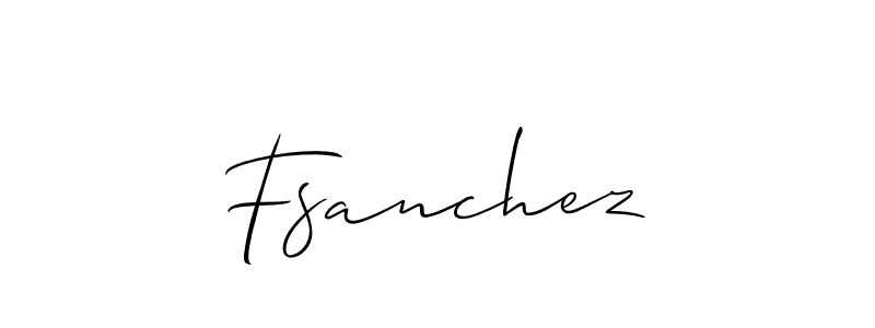 Fsanchez stylish signature style. Best Handwritten Sign (Allison_Script) for my name. Handwritten Signature Collection Ideas for my name Fsanchez. Fsanchez signature style 2 images and pictures png