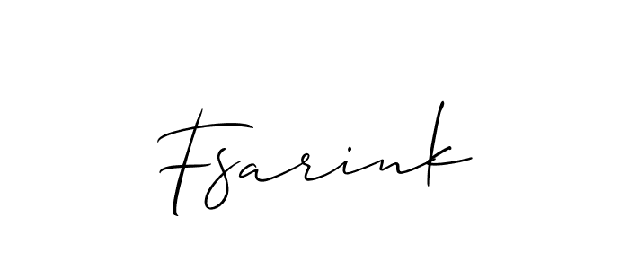 How to make Fsarink signature? Allison_Script is a professional autograph style. Create handwritten signature for Fsarink name. Fsarink signature style 2 images and pictures png