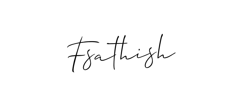 Design your own signature with our free online signature maker. With this signature software, you can create a handwritten (Allison_Script) signature for name Fsathish. Fsathish signature style 2 images and pictures png