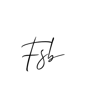 Create a beautiful signature design for name Fsb. With this signature (Allison_Script) fonts, you can make a handwritten signature for free. Fsb signature style 2 images and pictures png