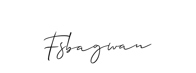 Use a signature maker to create a handwritten signature online. With this signature software, you can design (Allison_Script) your own signature for name Fsbagwan. Fsbagwan signature style 2 images and pictures png