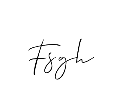 Use a signature maker to create a handwritten signature online. With this signature software, you can design (Allison_Script) your own signature for name Fsgh. Fsgh signature style 2 images and pictures png