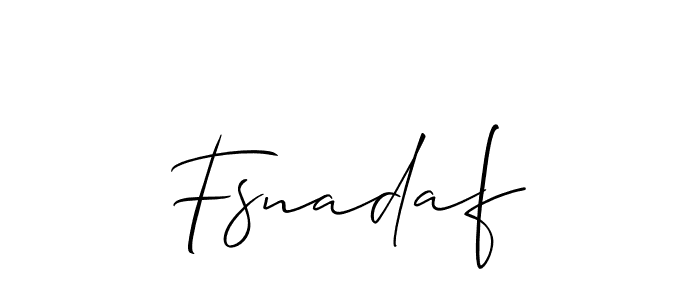 Make a beautiful signature design for name Fsnadaf. Use this online signature maker to create a handwritten signature for free. Fsnadaf signature style 2 images and pictures png