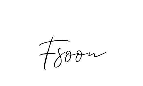 Make a short Fsoon signature style. Manage your documents anywhere anytime using Allison_Script. Create and add eSignatures, submit forms, share and send files easily. Fsoon signature style 2 images and pictures png