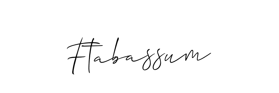 Create a beautiful signature design for name Ftabassum. With this signature (Allison_Script) fonts, you can make a handwritten signature for free. Ftabassum signature style 2 images and pictures png