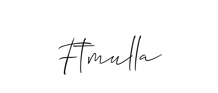 Similarly Allison_Script is the best handwritten signature design. Signature creator online .You can use it as an online autograph creator for name Ftmulla. Ftmulla signature style 2 images and pictures png
