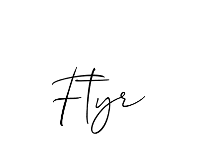 if you are searching for the best signature style for your name Ftyr. so please give up your signature search. here we have designed multiple signature styles  using Allison_Script. Ftyr signature style 2 images and pictures png