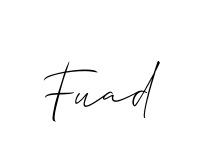 Use a signature maker to create a handwritten signature online. With this signature software, you can design (Allison_Script) your own signature for name Fuad. Fuad signature style 2 images and pictures png