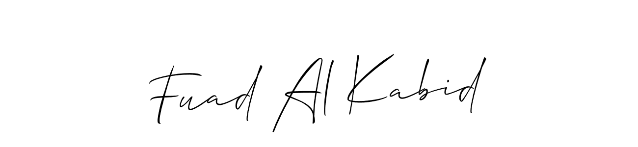 Design your own signature with our free online signature maker. With this signature software, you can create a handwritten (Allison_Script) signature for name Fuad Al Kabid. Fuad Al Kabid signature style 2 images and pictures png