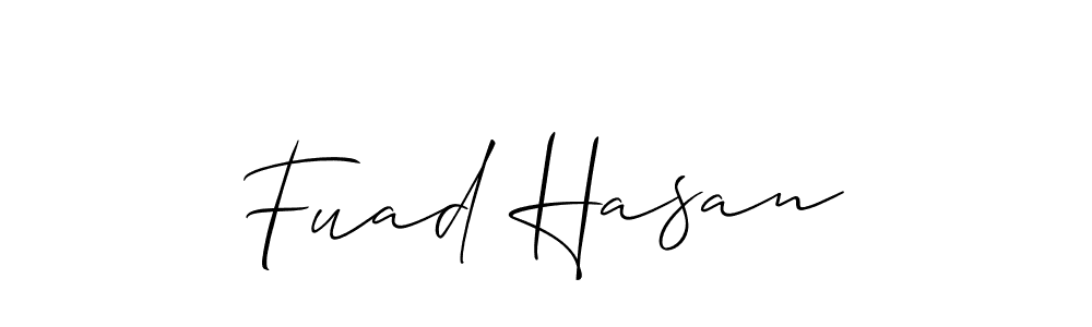 Create a beautiful signature design for name Fuad Hasan. With this signature (Allison_Script) fonts, you can make a handwritten signature for free. Fuad Hasan signature style 2 images and pictures png