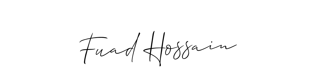 Similarly Allison_Script is the best handwritten signature design. Signature creator online .You can use it as an online autograph creator for name Fuad Hossain. Fuad Hossain signature style 2 images and pictures png