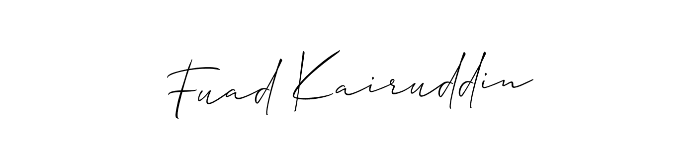 Make a beautiful signature design for name Fuad Kairuddin. With this signature (Allison_Script) style, you can create a handwritten signature for free. Fuad Kairuddin signature style 2 images and pictures png