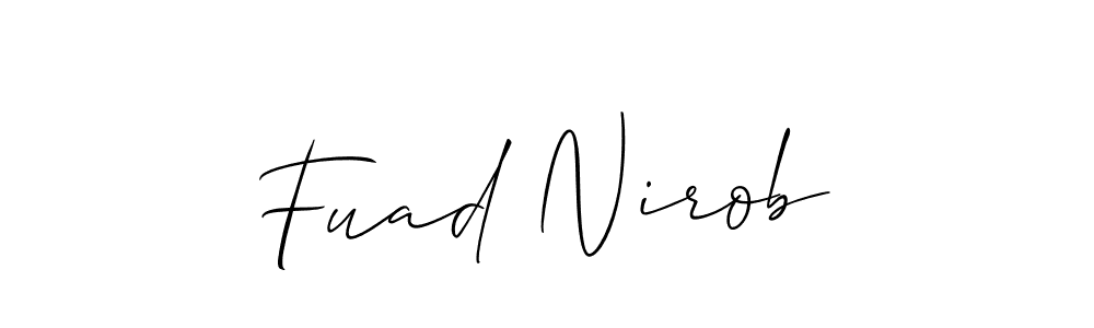 if you are searching for the best signature style for your name Fuad Nirob. so please give up your signature search. here we have designed multiple signature styles  using Allison_Script. Fuad Nirob signature style 2 images and pictures png