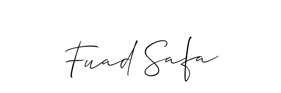The best way (Allison_Script) to make a short signature is to pick only two or three words in your name. The name Fuad Safa include a total of six letters. For converting this name. Fuad Safa signature style 2 images and pictures png