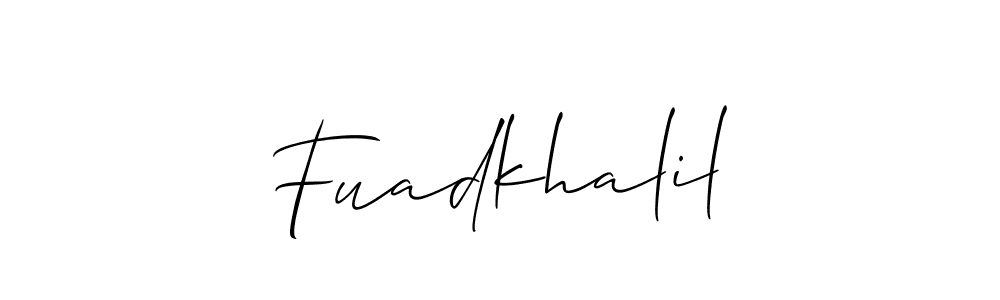 This is the best signature style for the Fuadkhalil name. Also you like these signature font (Allison_Script). Mix name signature. Fuadkhalil signature style 2 images and pictures png