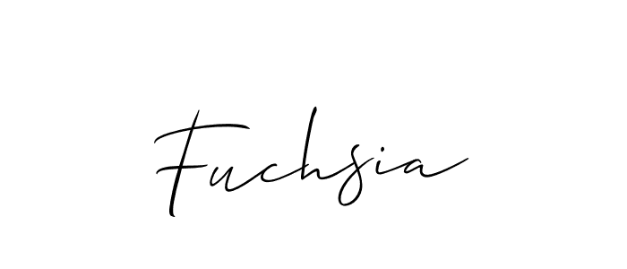 Also we have Fuchsia name is the best signature style. Create professional handwritten signature collection using Allison_Script autograph style. Fuchsia signature style 2 images and pictures png