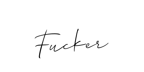 Create a beautiful signature design for name Fucker. With this signature (Allison_Script) fonts, you can make a handwritten signature for free. Fucker signature style 2 images and pictures png