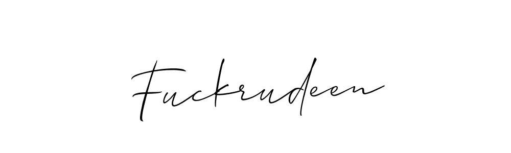 How to make Fuckrudeen signature? Allison_Script is a professional autograph style. Create handwritten signature for Fuckrudeen name. Fuckrudeen signature style 2 images and pictures png