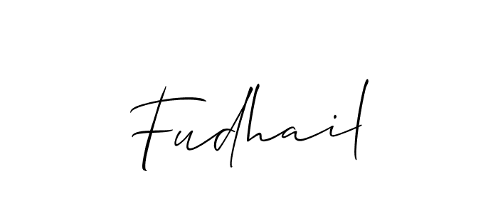 How to make Fudhail name signature. Use Allison_Script style for creating short signs online. This is the latest handwritten sign. Fudhail signature style 2 images and pictures png
