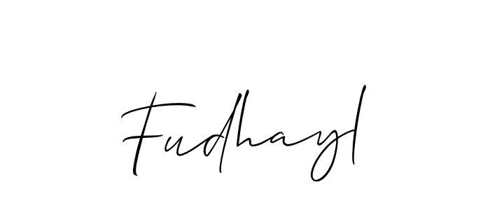 It looks lik you need a new signature style for name Fudhayl. Design unique handwritten (Allison_Script) signature with our free signature maker in just a few clicks. Fudhayl signature style 2 images and pictures png