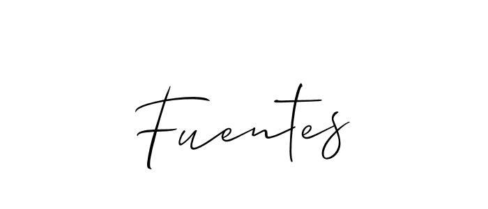 Design your own signature with our free online signature maker. With this signature software, you can create a handwritten (Allison_Script) signature for name Fuentes. Fuentes signature style 2 images and pictures png