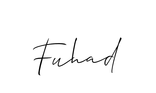 Use a signature maker to create a handwritten signature online. With this signature software, you can design (Allison_Script) your own signature for name Fuhad. Fuhad signature style 2 images and pictures png