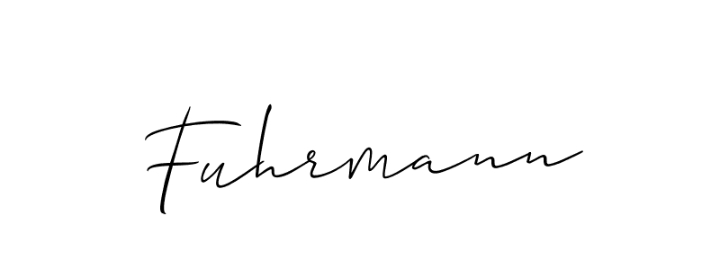 Create a beautiful signature design for name Fuhrmann. With this signature (Allison_Script) fonts, you can make a handwritten signature for free. Fuhrmann signature style 2 images and pictures png