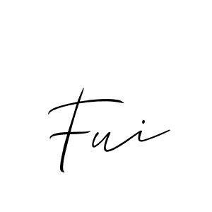 You should practise on your own different ways (Allison_Script) to write your name (Fui) in signature. don't let someone else do it for you. Fui signature style 2 images and pictures png
