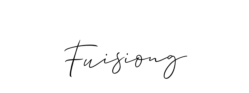 Use a signature maker to create a handwritten signature online. With this signature software, you can design (Allison_Script) your own signature for name Fuisiong. Fuisiong signature style 2 images and pictures png