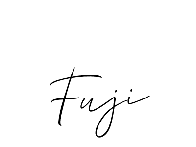 Make a beautiful signature design for name Fuji. With this signature (Allison_Script) style, you can create a handwritten signature for free. Fuji signature style 2 images and pictures png