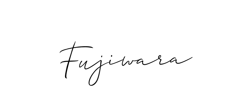 Make a beautiful signature design for name Fujiwara. With this signature (Allison_Script) style, you can create a handwritten signature for free. Fujiwara signature style 2 images and pictures png