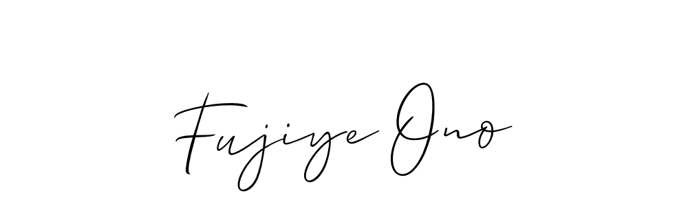 How to make Fujiye Ono signature? Allison_Script is a professional autograph style. Create handwritten signature for Fujiye Ono name. Fujiye Ono signature style 2 images and pictures png