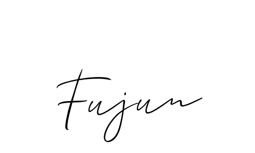 The best way (Allison_Script) to make a short signature is to pick only two or three words in your name. The name Fujun include a total of six letters. For converting this name. Fujun signature style 2 images and pictures png