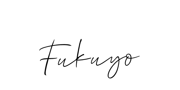 Use a signature maker to create a handwritten signature online. With this signature software, you can design (Allison_Script) your own signature for name Fukuyo. Fukuyo signature style 2 images and pictures png