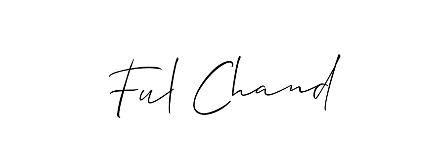 Allison_Script is a professional signature style that is perfect for those who want to add a touch of class to their signature. It is also a great choice for those who want to make their signature more unique. Get Ful Chand name to fancy signature for free. Ful Chand signature style 2 images and pictures png