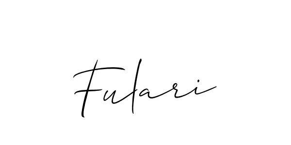 Allison_Script is a professional signature style that is perfect for those who want to add a touch of class to their signature. It is also a great choice for those who want to make their signature more unique. Get Fulari name to fancy signature for free. Fulari signature style 2 images and pictures png