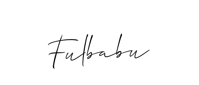 Allison_Script is a professional signature style that is perfect for those who want to add a touch of class to their signature. It is also a great choice for those who want to make their signature more unique. Get Fulbabu name to fancy signature for free. Fulbabu signature style 2 images and pictures png