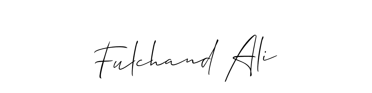 Make a beautiful signature design for name Fulchand Ali. With this signature (Allison_Script) style, you can create a handwritten signature for free. Fulchand Ali signature style 2 images and pictures png