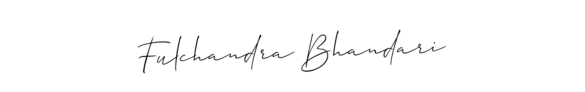 You should practise on your own different ways (Allison_Script) to write your name (Fulchandra Bhandari) in signature. don't let someone else do it for you. Fulchandra Bhandari signature style 2 images and pictures png