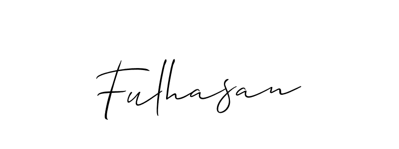 How to make Fulhasan signature? Allison_Script is a professional autograph style. Create handwritten signature for Fulhasan name. Fulhasan signature style 2 images and pictures png