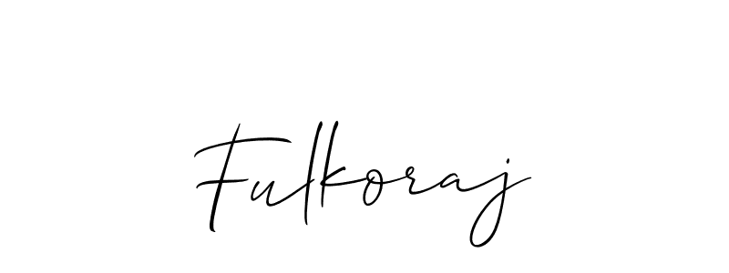 The best way (Allison_Script) to make a short signature is to pick only two or three words in your name. The name Fulkoraj include a total of six letters. For converting this name. Fulkoraj signature style 2 images and pictures png