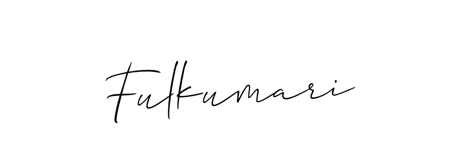 Design your own signature with our free online signature maker. With this signature software, you can create a handwritten (Allison_Script) signature for name Fulkumari. Fulkumari signature style 2 images and pictures png