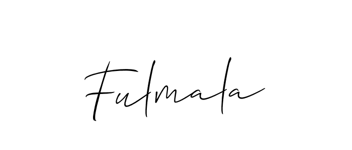 Use a signature maker to create a handwritten signature online. With this signature software, you can design (Allison_Script) your own signature for name Fulmala. Fulmala signature style 2 images and pictures png