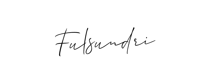 Create a beautiful signature design for name Fulsundri. With this signature (Allison_Script) fonts, you can make a handwritten signature for free. Fulsundri signature style 2 images and pictures png