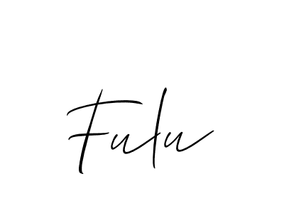 Use a signature maker to create a handwritten signature online. With this signature software, you can design (Allison_Script) your own signature for name Fulu. Fulu signature style 2 images and pictures png