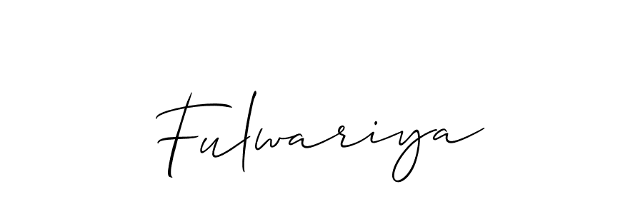 Similarly Allison_Script is the best handwritten signature design. Signature creator online .You can use it as an online autograph creator for name Fulwariya. Fulwariya signature style 2 images and pictures png