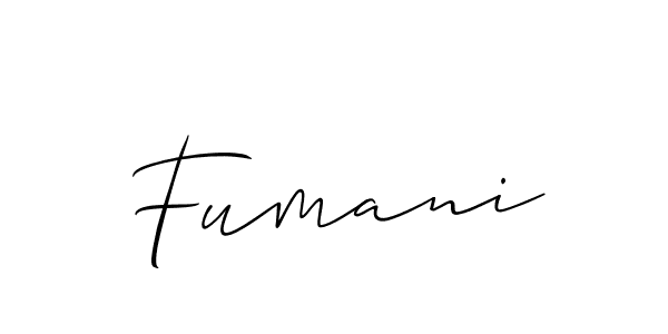 It looks lik you need a new signature style for name Fumani. Design unique handwritten (Allison_Script) signature with our free signature maker in just a few clicks. Fumani signature style 2 images and pictures png
