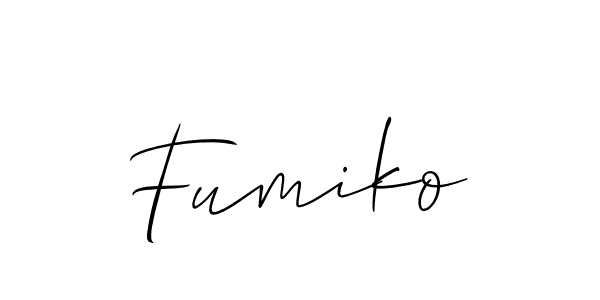 How to make Fumiko signature? Allison_Script is a professional autograph style. Create handwritten signature for Fumiko name. Fumiko signature style 2 images and pictures png