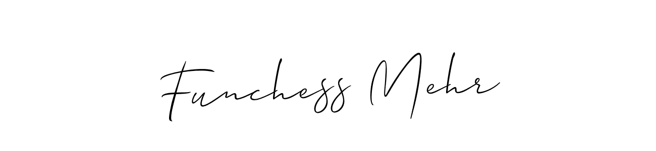 Make a short Funchess Mehr signature style. Manage your documents anywhere anytime using Allison_Script. Create and add eSignatures, submit forms, share and send files easily. Funchess Mehr signature style 2 images and pictures png